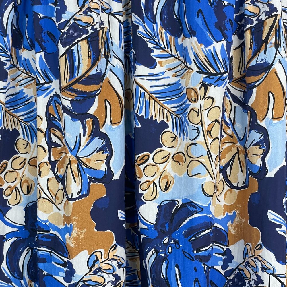 Senso Unico Italian Resortwear Skirt Small Art To Wear Midi HTF Tropical Travel - Picture 15 of 16